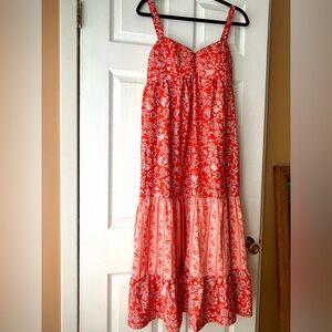 Maxi multi layered floral dress